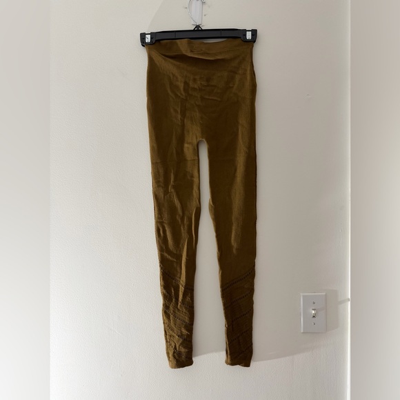 NWT Wolford Perforated Wool-Blend Leggings in Brown Size Small Quiet Luxury - Picture 6 of 16